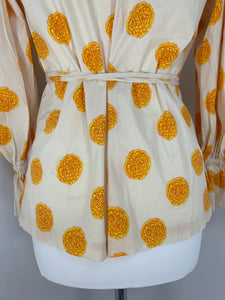 Rhode Resort yellow wrap top - M