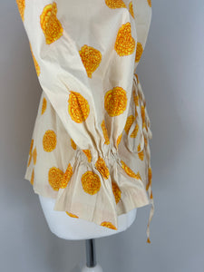 Rhode Resort yellow wrap top - M