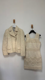 Load image into Gallery viewer, Blumarine cream textured mini dress - S
