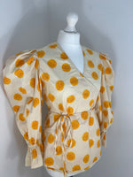 Load image into Gallery viewer, Rhode Resort yellow wrap top - M
