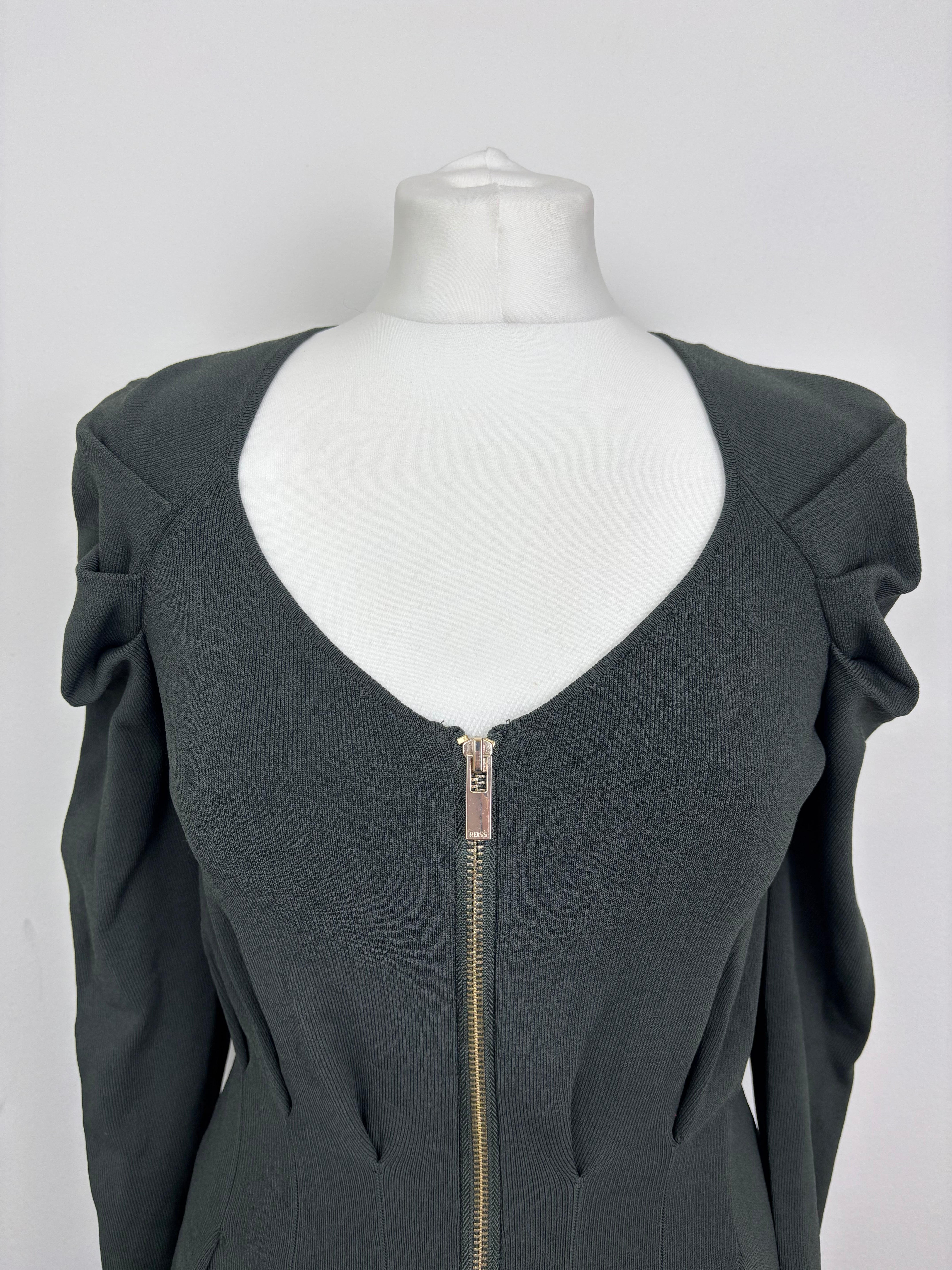 Reiss dark green dress - M