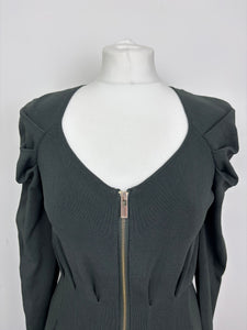 Reiss dark green dress - M