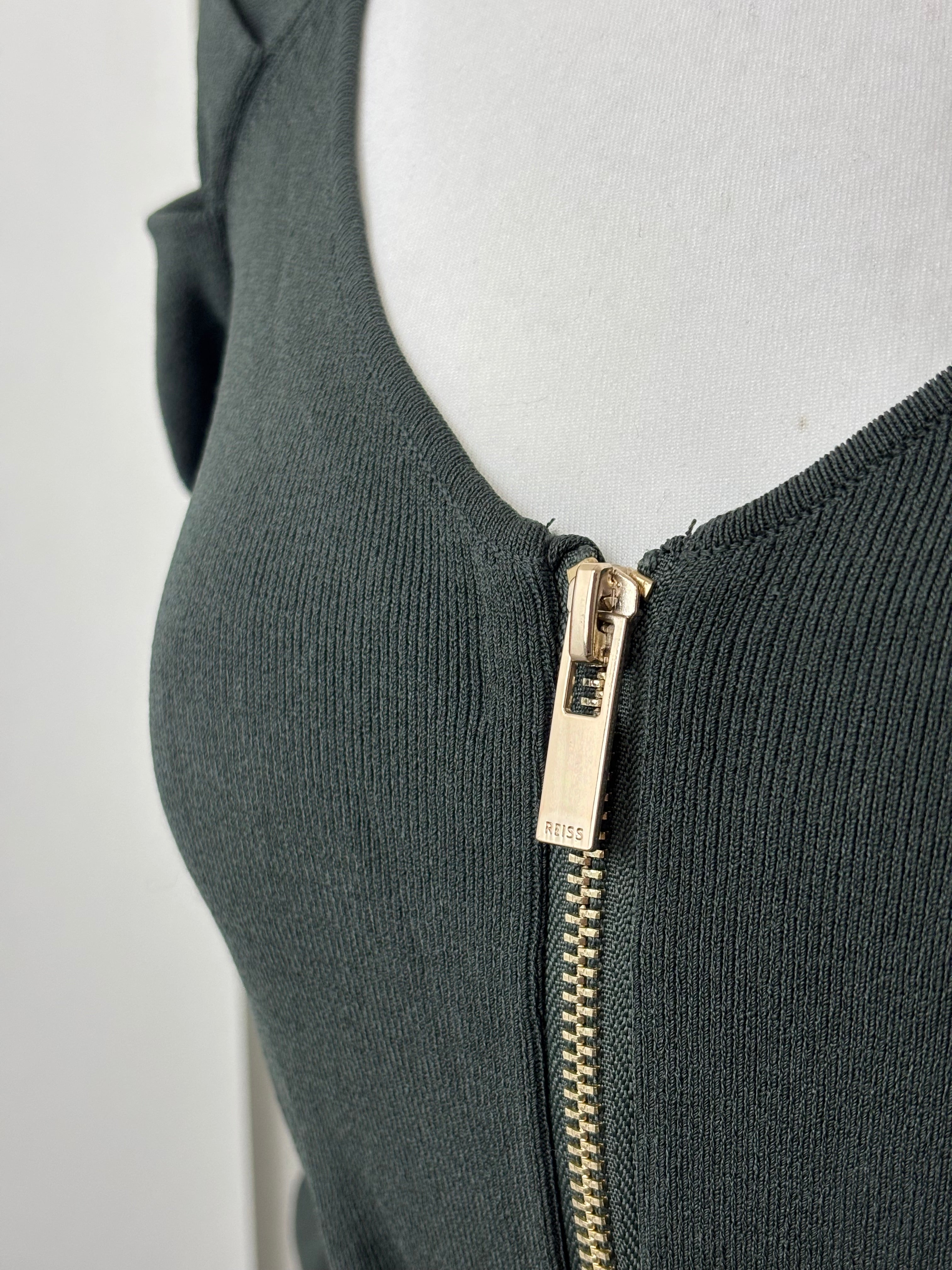 Reiss dark green dress - M
