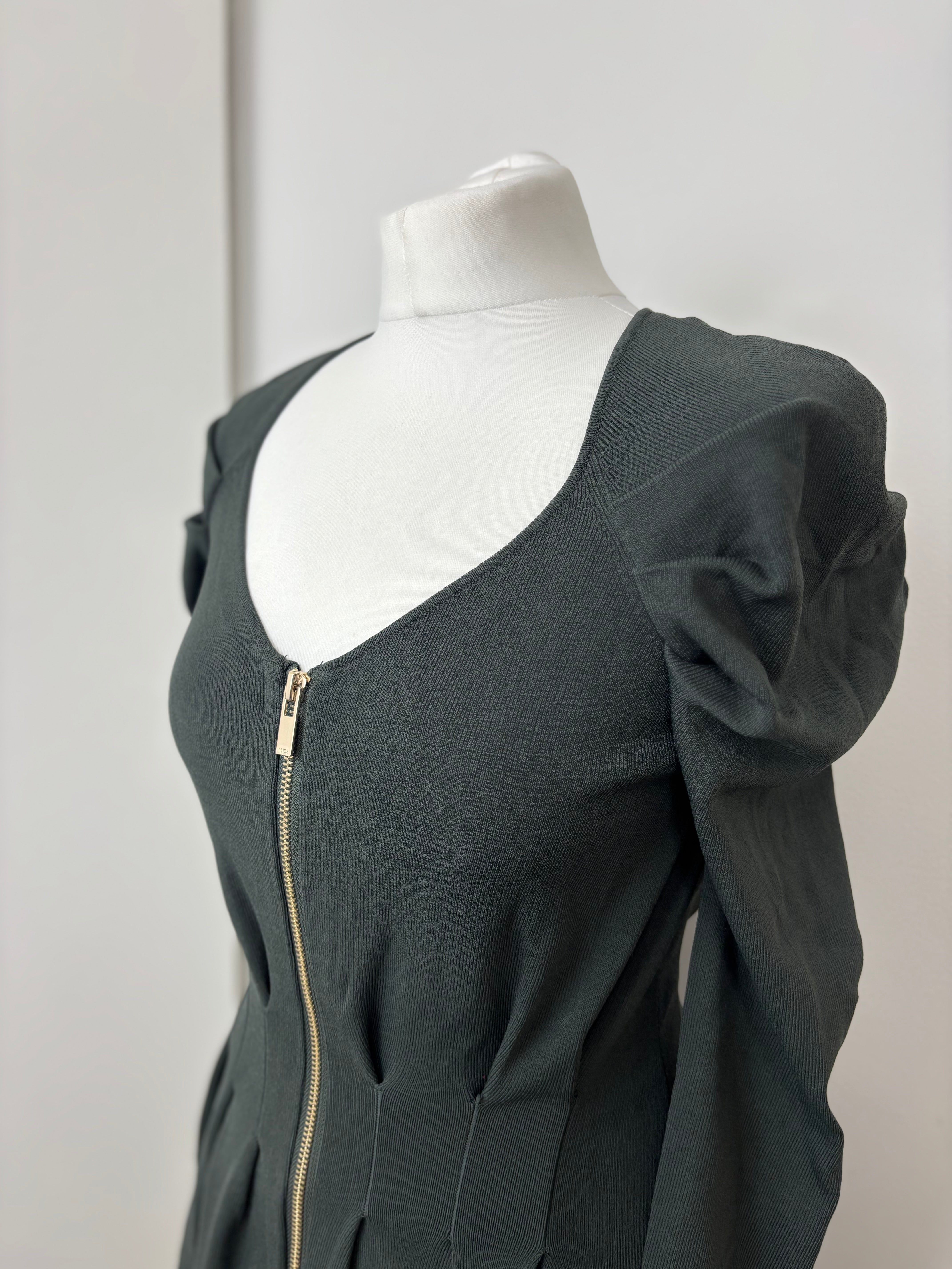 Reiss dark green dress - M