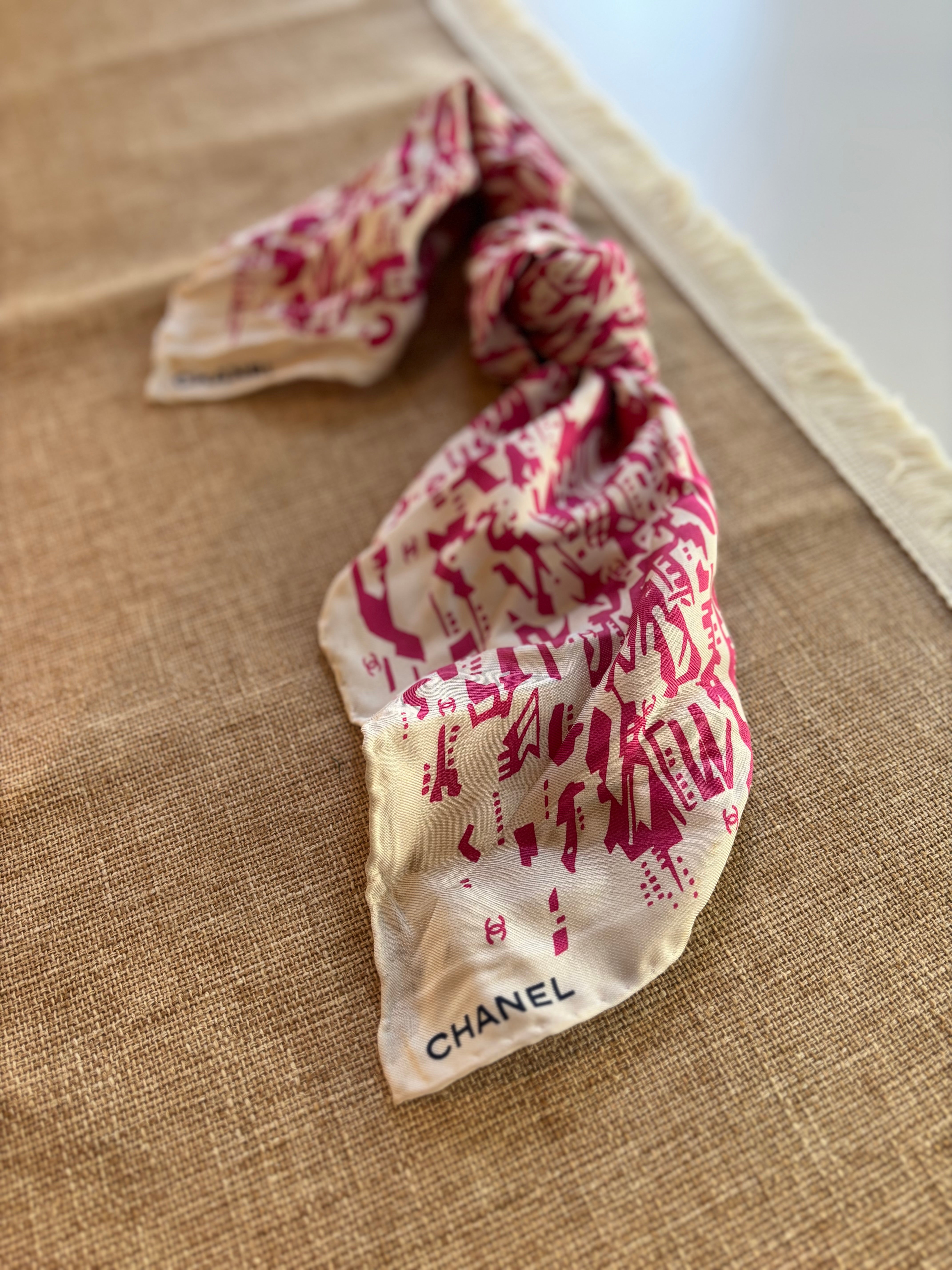chanel-pink-silk-scarf