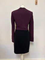 Load image into Gallery viewer, Diane Von Furstenberg black/burgundy dress - 10 UK
