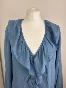 Sézane blue blouse - 10 UK