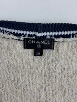 Load image into Gallery viewer, Chanel cream and navy cardigan - 10 UK
