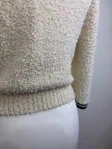 Chanel cream and navy cardigan - 10 UK