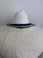 Load image into Gallery viewer, Chanel cream and navy cardigan - 10 UK
