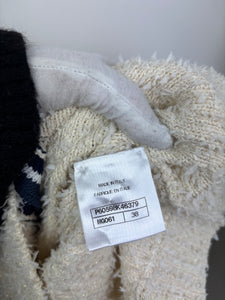 Chanel cream and navy cardigan - 10 UK