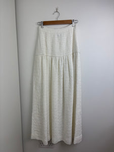 Chanel off white tweed skirt - 10 UK
