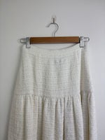 Load image into Gallery viewer, Chanel off white tweed skirt - 10 UK
