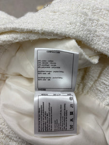 Chanel off white tweed skirt - 10 UK