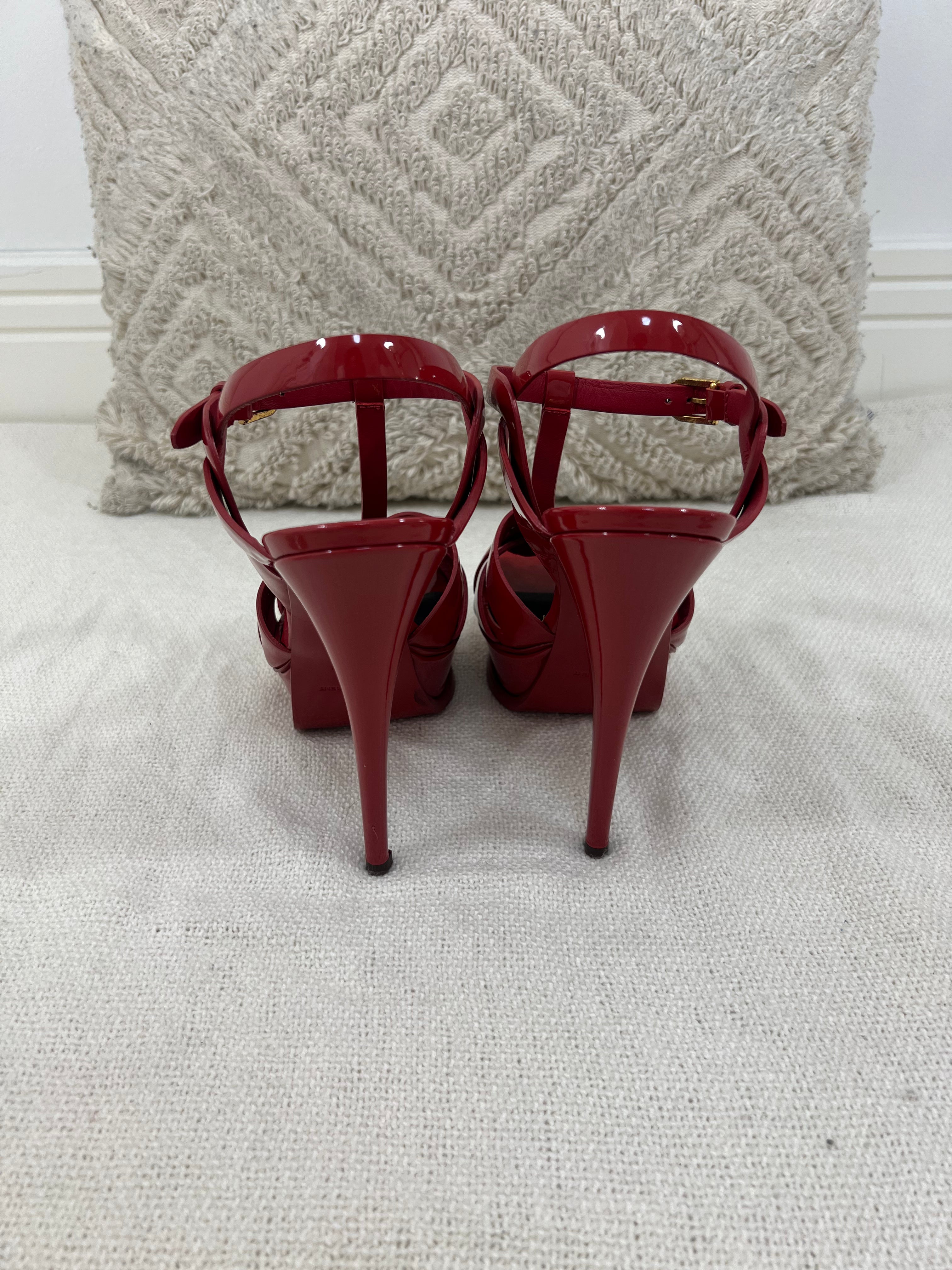 Saint Laurent Tribute red heels - 5 UK