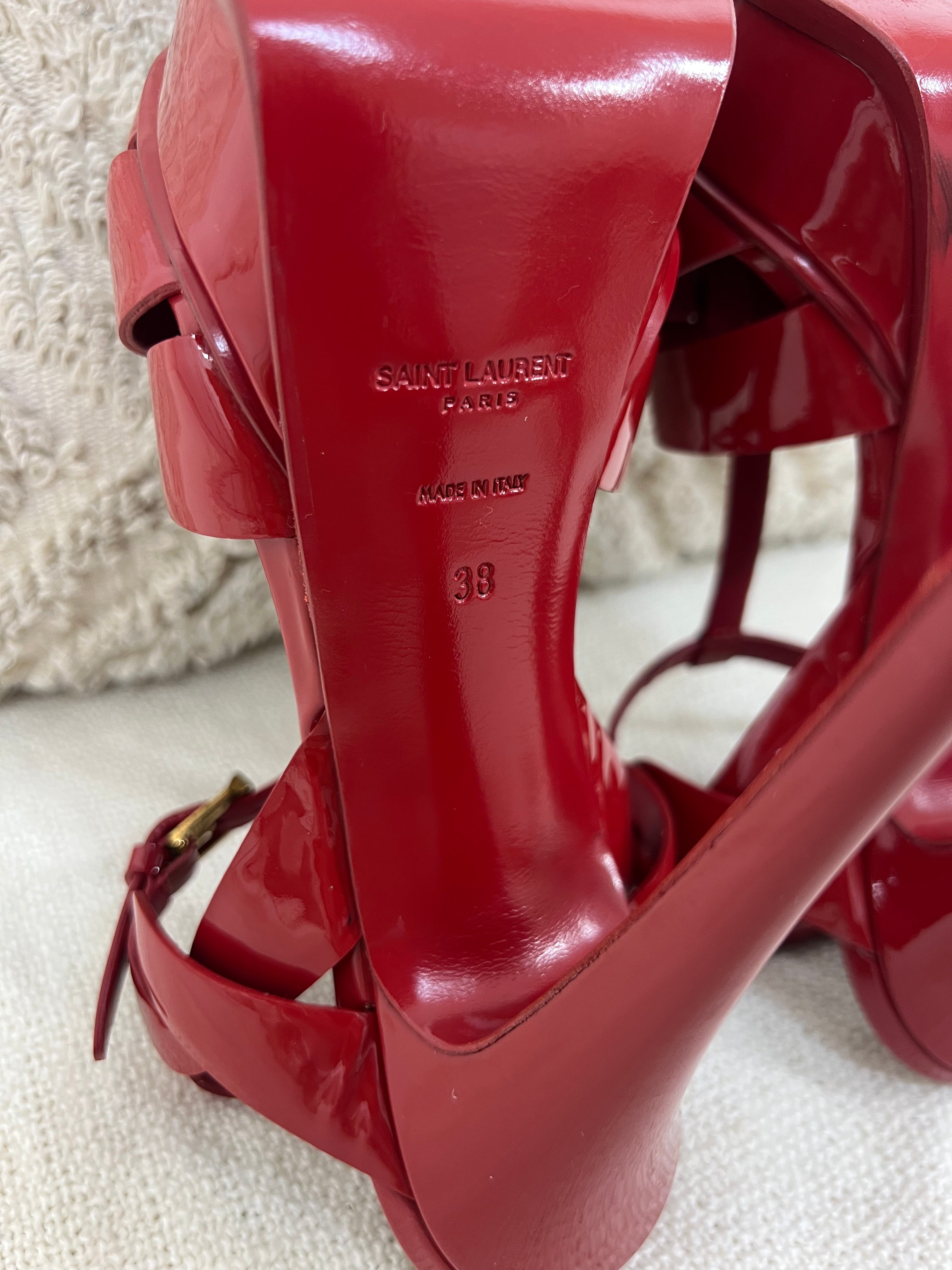 Saint Laurent Tribute red heels - 5 UK