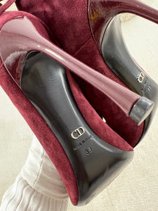 Dior marsala suede heels - 5 UK