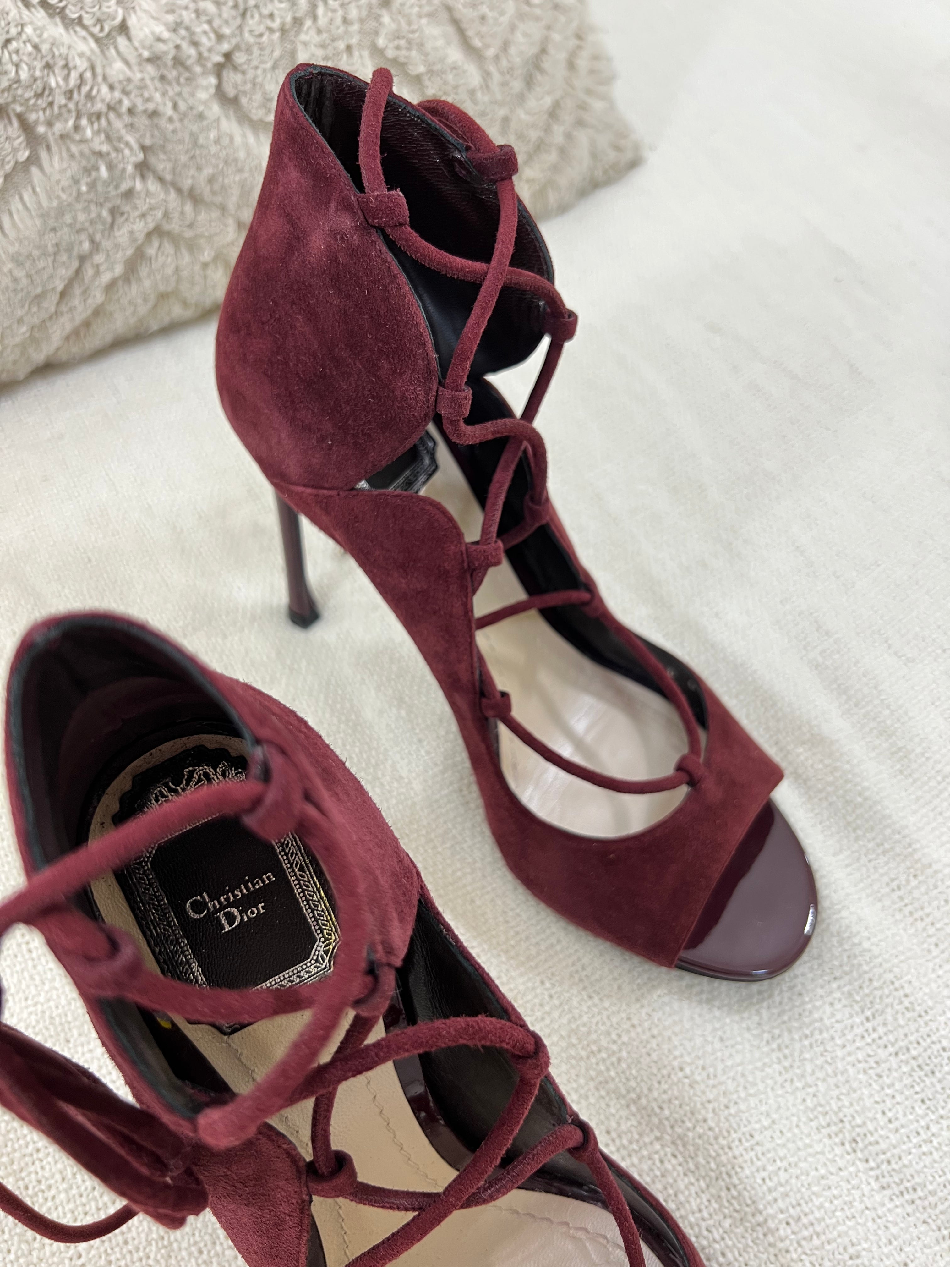 Dior marsala suede heels - 5 UK