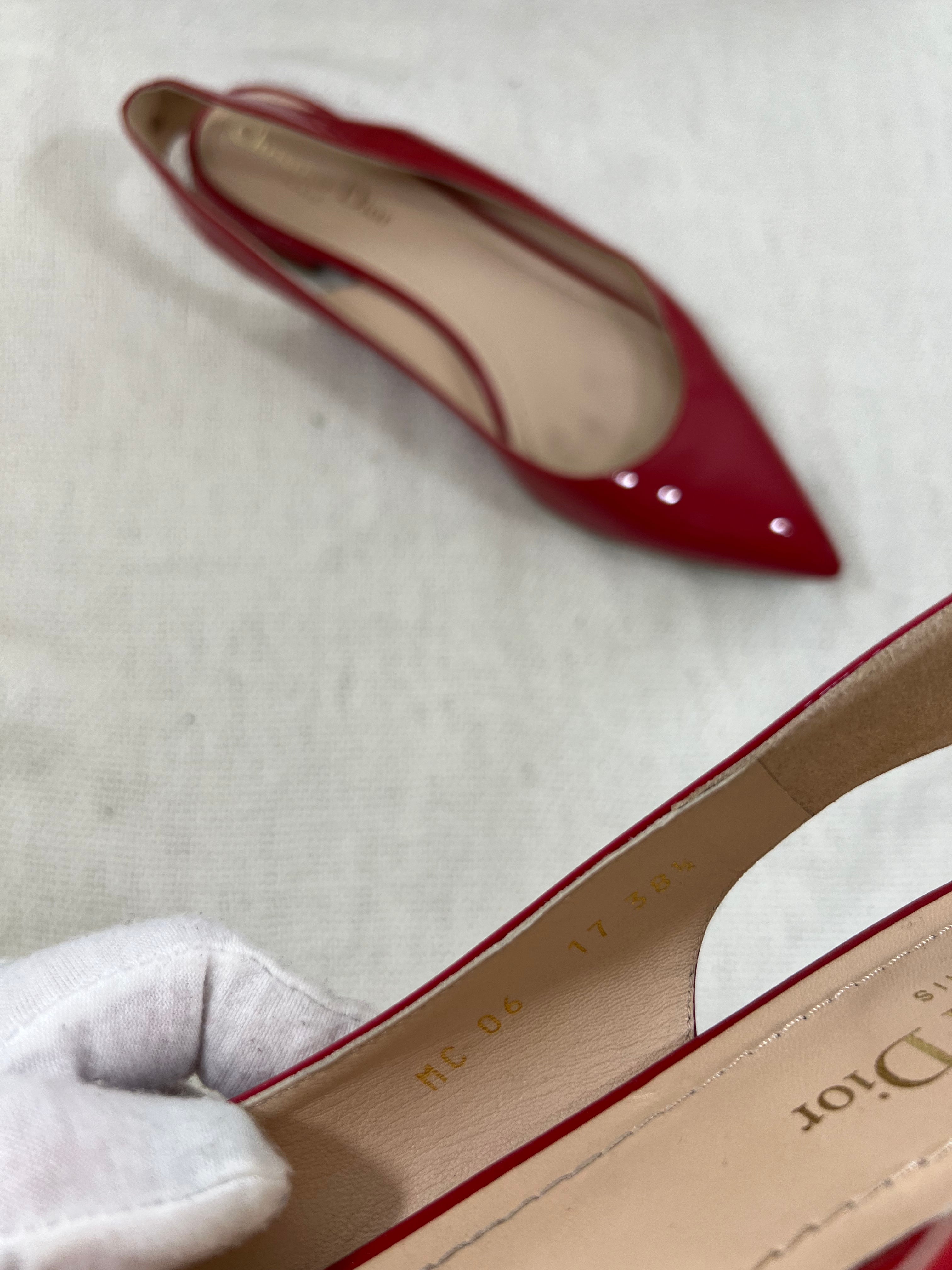 Dior red slingback - 5 UK