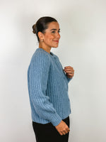 Load image into Gallery viewer, Sézane blue cardigan - XXS
