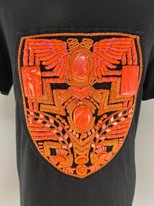 Balmain black/orange t-shirt - S