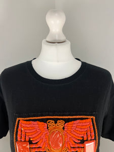 Balmain black/orange t-shirt - S