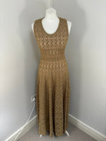 Load image into Gallery viewer, Alaia golden maxi dress - 10 UK
