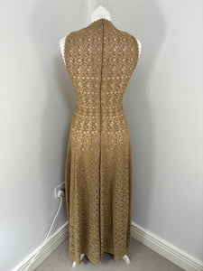 Alaia golden maxi dress - 10 UK