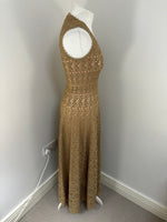 Load image into Gallery viewer, Alaia golden maxi dress - 10 UK
