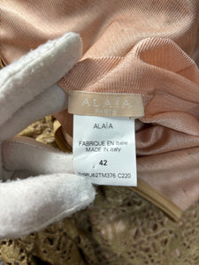 Alaia golden maxi dress - 10 UK