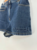 Load image into Gallery viewer, Louis Vuitton denim shorts - 8 UK
