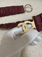 Load image into Gallery viewer, Chanel red leather belt
