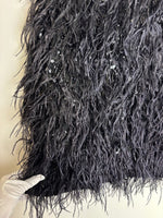 Load image into Gallery viewer, Elie Saab black feather and sequin jacket - S / M
