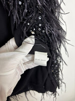 Load image into Gallery viewer, Elie Saab black feather and sequin jacket - S / M
