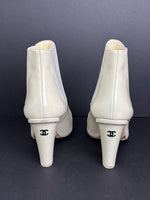 Load image into Gallery viewer, Chanel cream ankle boots - 6 UK
