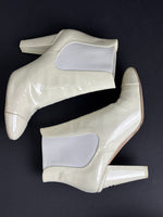 Load image into Gallery viewer, Chanel cream ankle boots - 6 UK
