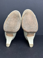 Load image into Gallery viewer, Chanel cream ankle boots - 6 UK
