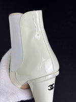 Load image into Gallery viewer, Chanel cream ankle boots - 6 UK

