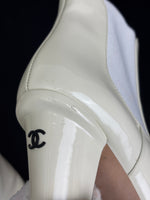 Load image into Gallery viewer, Chanel cream ankle boots - 6 UK
