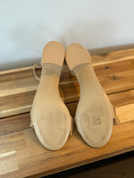 Load image into Gallery viewer, Chanel beige block heels sandals - 5 UK
