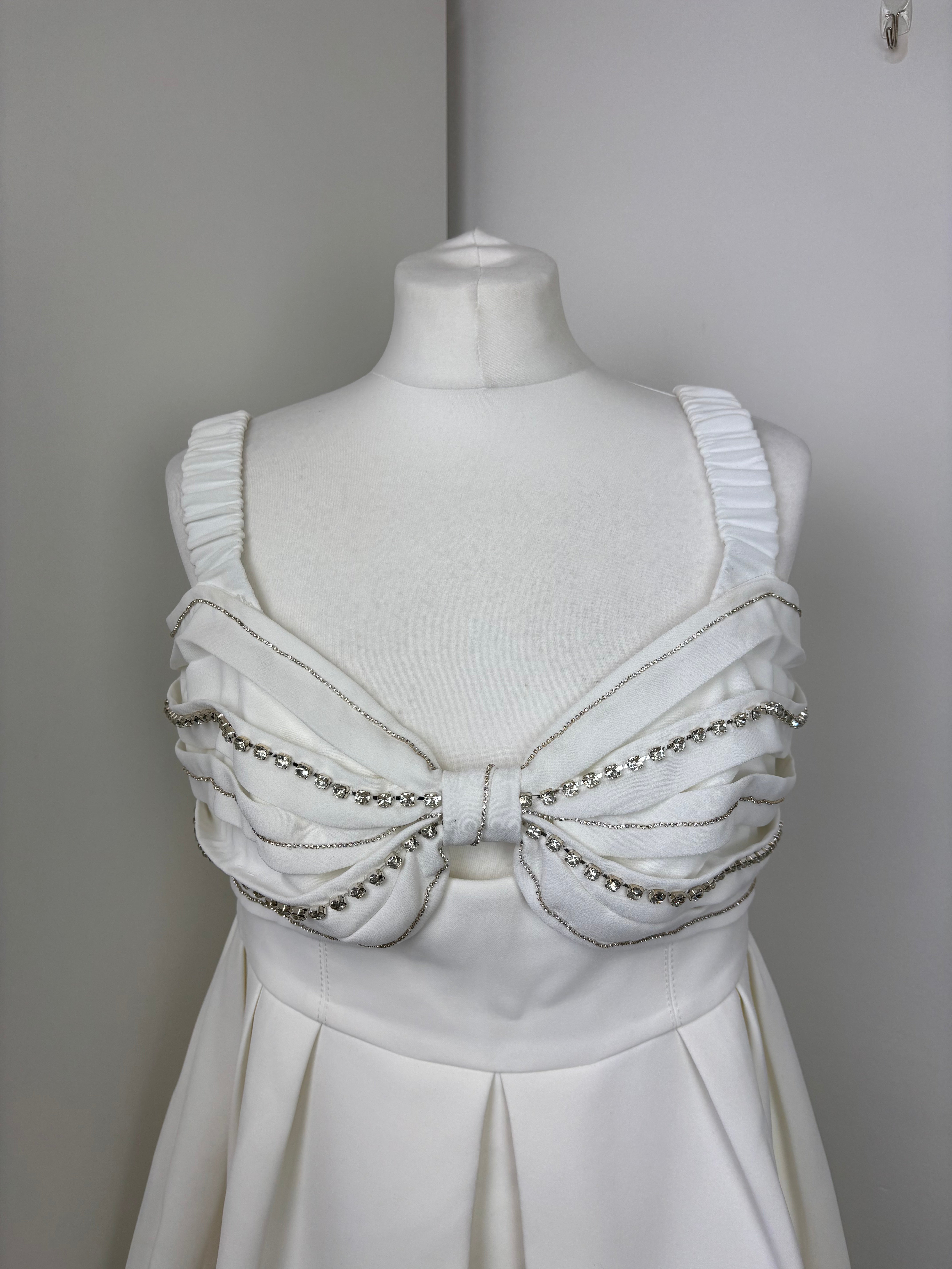 Self Portrait white mini dress - 14 UK