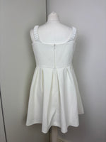 Load image into Gallery viewer, Self Portrait white mini dress - 14 UK
