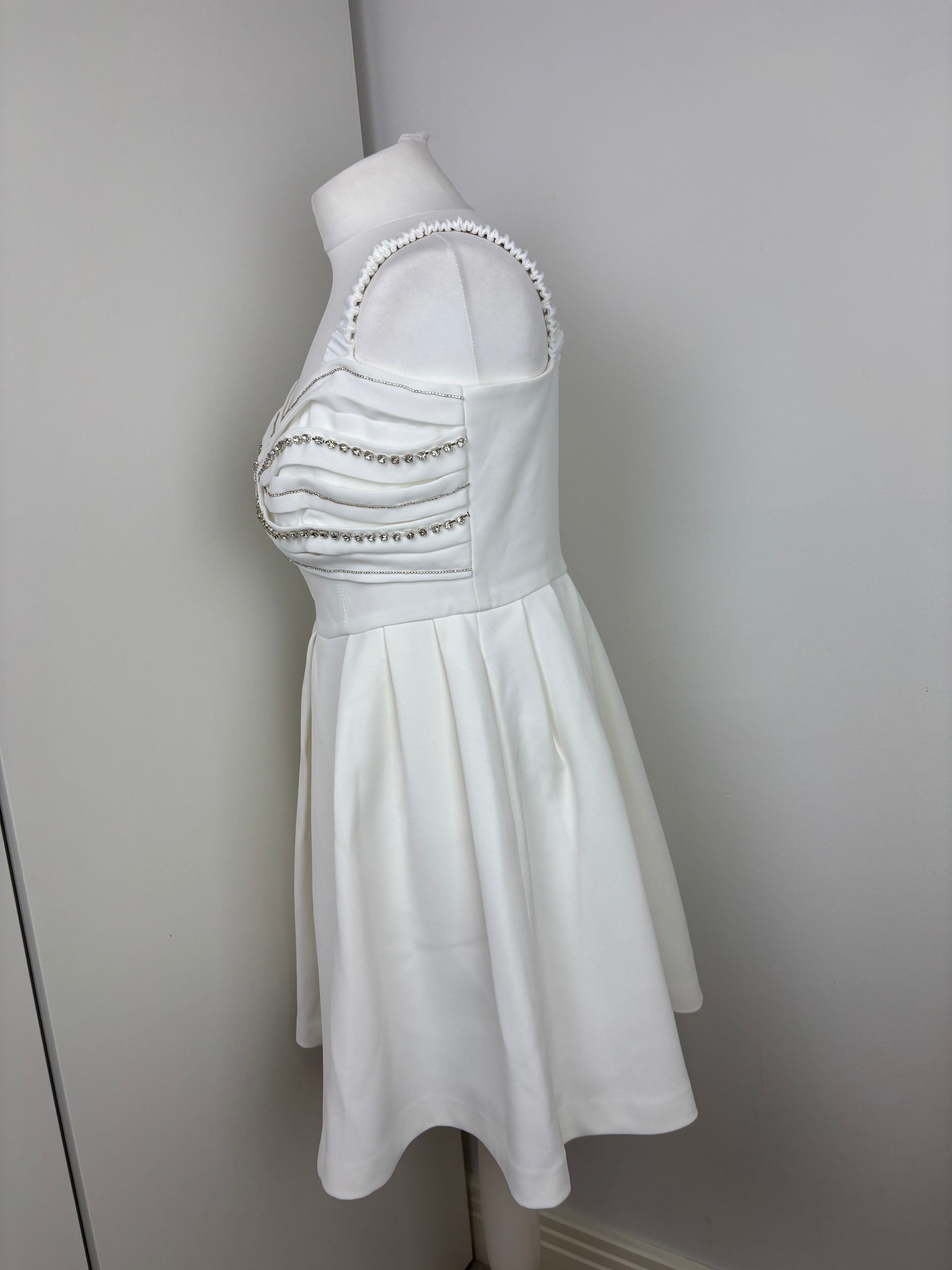 Self Portrait white mini dress - 14 UK