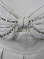 Load image into Gallery viewer, Self Portrait white mini dress - 14 UK

