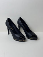 Load image into Gallery viewer, Chanel Chain-Trim Platform Pumps - 5.5 UK
