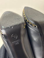 Load image into Gallery viewer, Chanel Chain-Trim Platform Pumps - 5.5 UK
