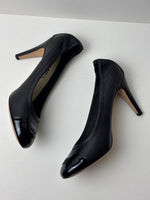 Load image into Gallery viewer, Chanel Classic Patent Cap-Toe Pumps - 6 UK
