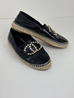 Load image into Gallery viewer, Chanel black espadrilles - 6 UK
