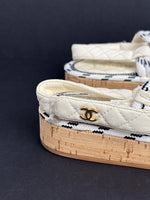 Load image into Gallery viewer, Chanel rope white sandals - 6 UK
