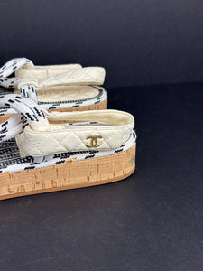 Chanel rope white sandals - 6 UK